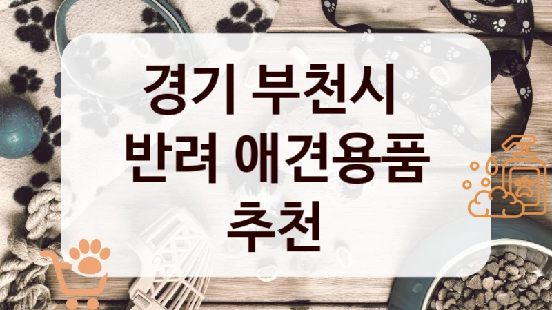 경기 부천시 
반려 애견용품 추천