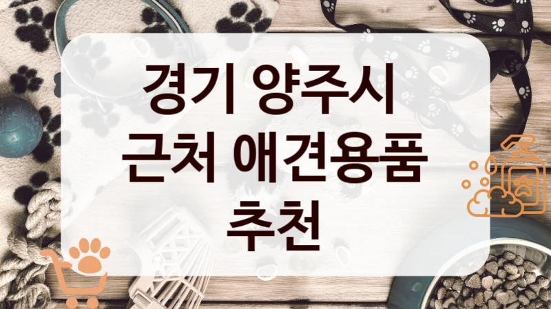 경기 양주시 
근처 애견용품 추천
