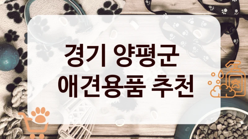 경기 양평군 
 애견용품 추천
