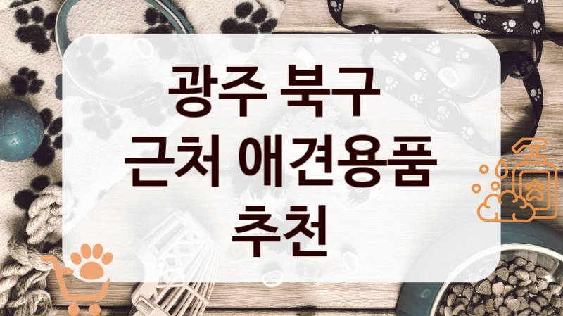 광주 북구 
근처 애견용품 추천