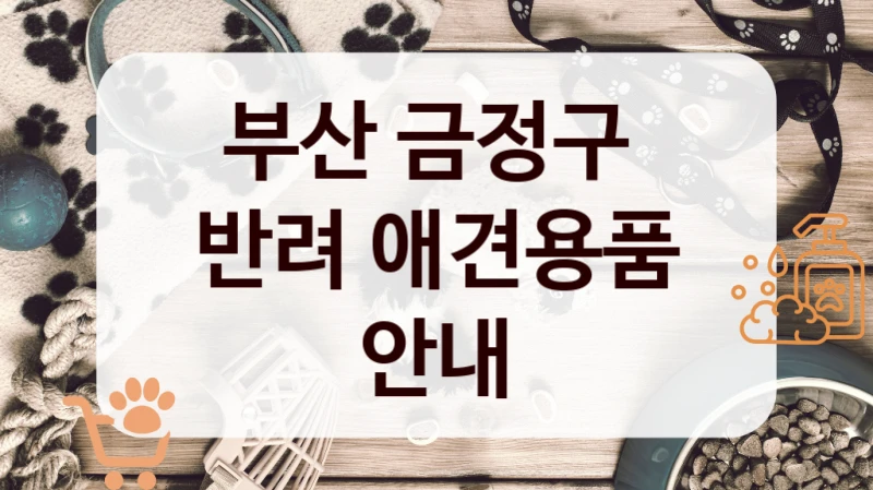 부산 금정구 
반려 애견용품 안내