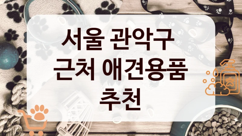 서울 관악구
근처 애견용품 추천