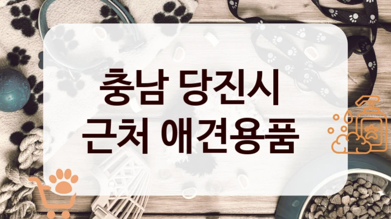 충남 당진시 
근처 애견용품